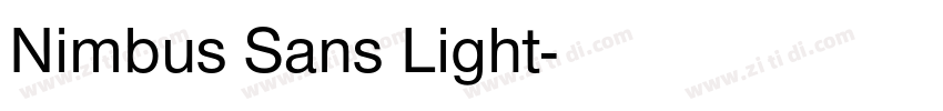 Nimbus Sans Light字体转换